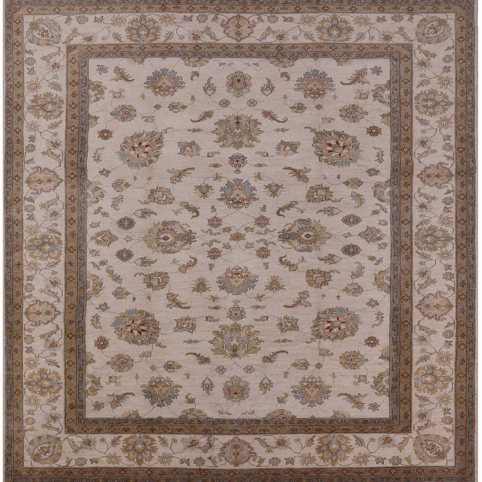 Square Machine Washable Industrial Modern Khaki Rose Pink Rug, wshurb979