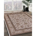 Machine Washable Industrial Modern Khaki Rose Pink Rug in a Family Room, wshurb979