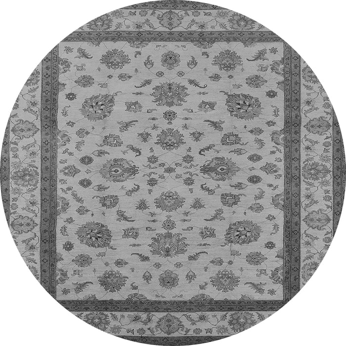 Round Oriental Gray Traditional Rug, urb979gry