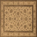 Square Machine Washable Oriental Brown Traditional Rug, wshurb979brn