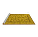 Sideview of Machine Washable Oriental Yellow Traditional Rug, wshurb979yw