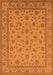 Machine Washable Oriental Orange Traditional Area Rugs, wshurb980org