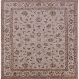 Square Machine Washable Industrial Modern Dark Almond Brown Rug, wshurb980
