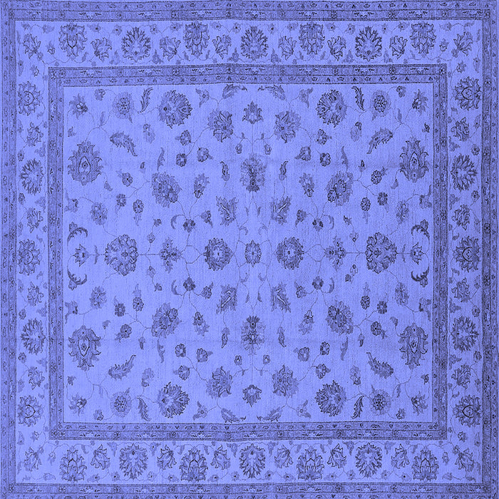 Square Oriental Blue Traditional Rug, urb980blu