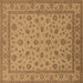 Square Oriental Brown Traditional Rug, urb980brn