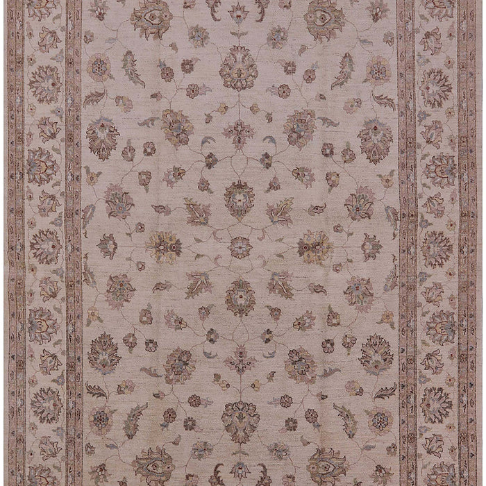 Mid-Century Modern Dark Almond Brown Oriental Rug, urb980