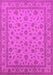 Machine Washable Oriental Pink Traditional Rug, wshurb980pnk