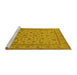 Sideview of Machine Washable Oriental Yellow Traditional Rug, wshurb980yw