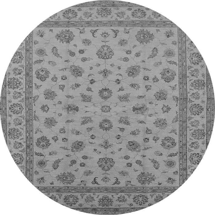 Round Oriental Gray Traditional Rug, urb980gry
