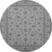Round Oriental Gray Traditional Rug, urb980gry