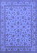 Machine Washable Oriental Blue Traditional Rug, wshurb980blu