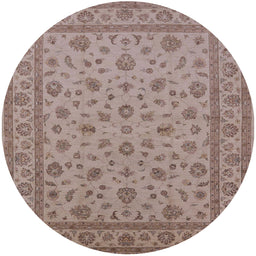 Round Machine Washable Industrial Modern Dark Almond Brown Rug, wshurb980
