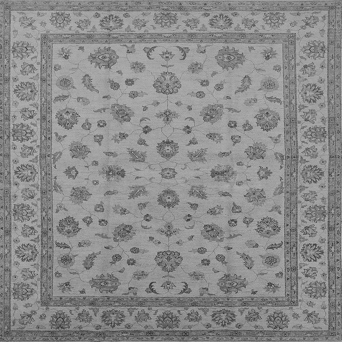 Square Machine Washable Oriental Gray Traditional Rug, wshurb980gry