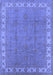 Machine Washable Oriental Blue Traditional Rug, wshurb981blu