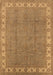 Machine Washable Oriental Brown Traditional Rug, wshurb981brn