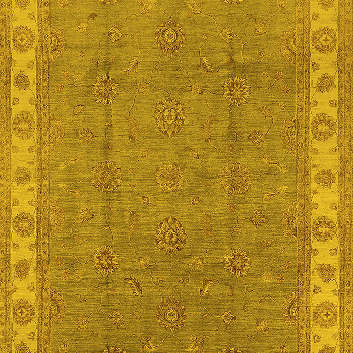 Oriental Yellow Traditional Rug, urb981yw