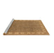 Sideview of Machine Washable Oriental Brown Traditional Rug, wshurb981brn