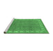 Sideview of Machine Washable Oriental Emerald Green Traditional Area Rugs, wshurb981emgrn