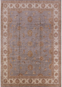 Mid-Century Modern Khaki Rose Pink Oriental Rug, urb981