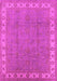 Machine Washable Oriental Pink Traditional Rug, wshurb981pnk