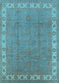 Oriental Light Blue Traditional Rug, urb981lblu