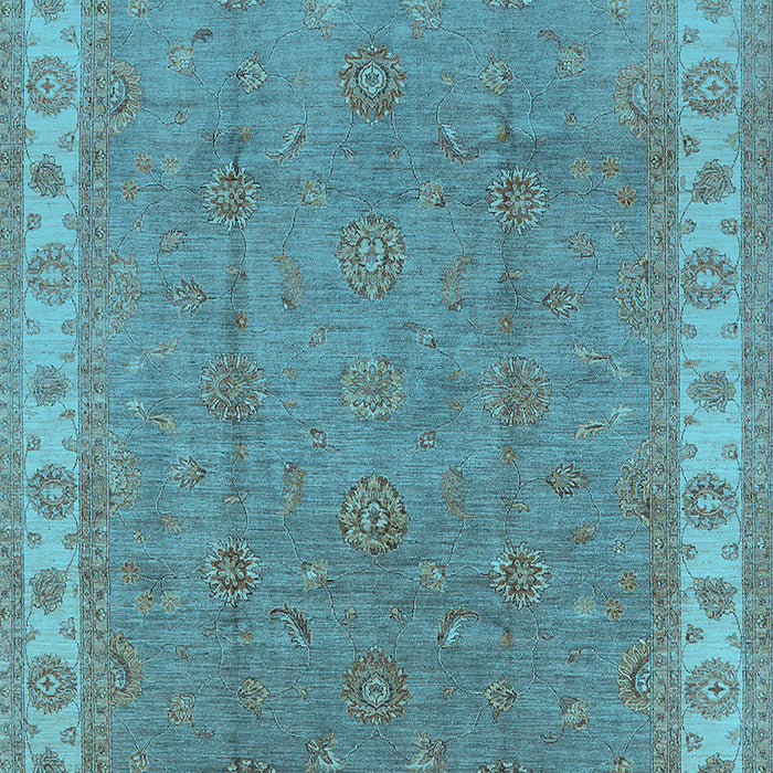 Oriental Light Blue Traditional Rug, urb981lblu
