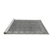 Sideview of Machine Washable Oriental Gray Traditional Rug, wshurb981gry