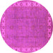 Round Oriental Pink Traditional Rug, urb981pnk