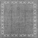 Square Machine Washable Oriental Gray Traditional Rug, wshurb981gry
