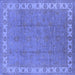 Square Oriental Blue Traditional Rug, urb981blu