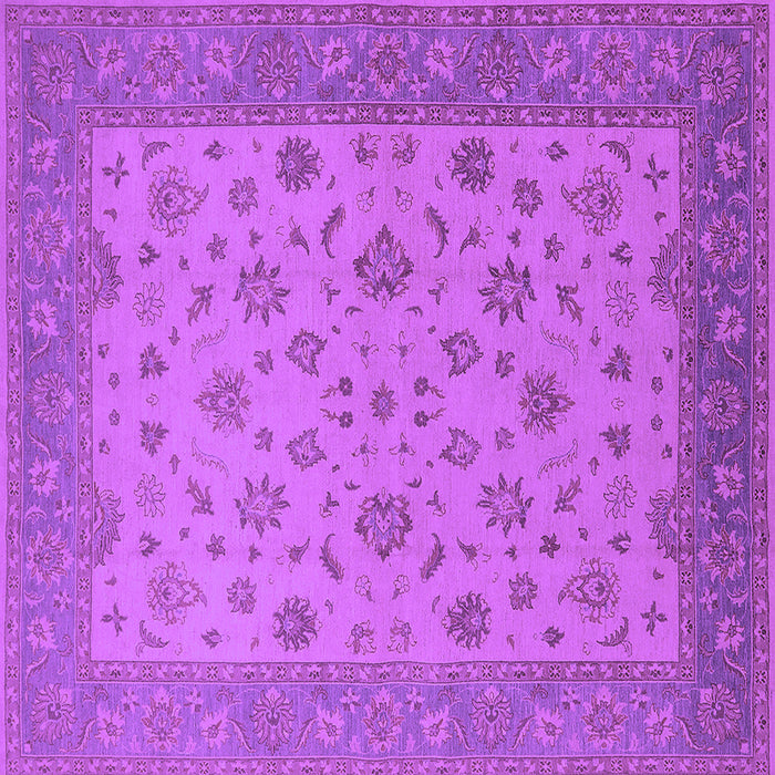 Square Oriental Purple Traditional Rug, urb982pur