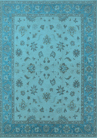 Oriental Light Blue Traditional Rug, urb982lblu