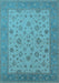 Oriental Light Blue Traditional Rug, urb982lblu