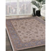 Machine Washable Industrial Modern Khaki Rose Pink Rug in a Family Room, wshurb982