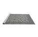 Sideview of Machine Washable Oriental Gray Traditional Rug, wshurb982gry