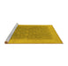 Sideview of Machine Washable Oriental Yellow Traditional Rug, wshurb983yw