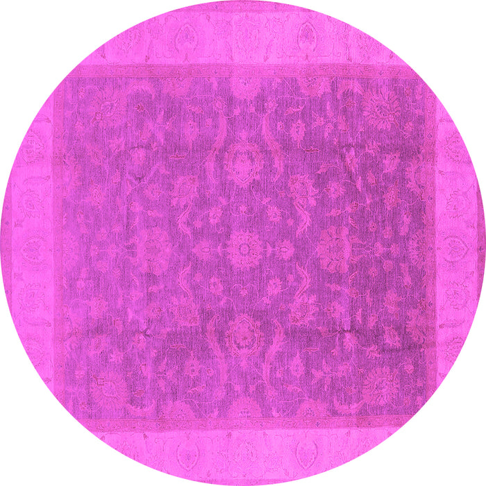 Round Oriental Pink Traditional Rug, urb983pnk