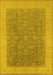 Machine Washable Oriental Yellow Traditional Rug, wshurb983yw