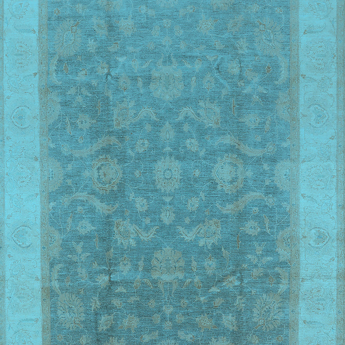 Oriental Light Blue Traditional Rug, urb983lblu