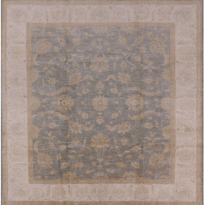 Square Mid-Century Modern Rose Purple Oriental Rug, urb983