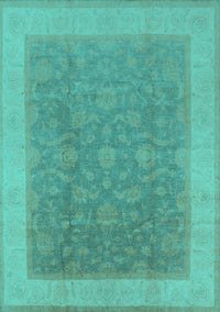 Oriental Turquoise Traditional Rug, urb983turq