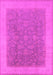 Machine Washable Oriental Pink Traditional Rug, wshurb983pnk