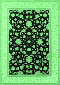 Oriental Emerald Green Traditional Rug, urb984emgrn