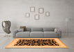 Machine Washable Oriental Orange Traditional Area Rugs in a Living Room, wshurb984org