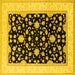 Square Oriental Yellow Traditional Rug, urb984yw