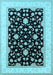 Oriental Light Blue Traditional Rug, urb984lblu