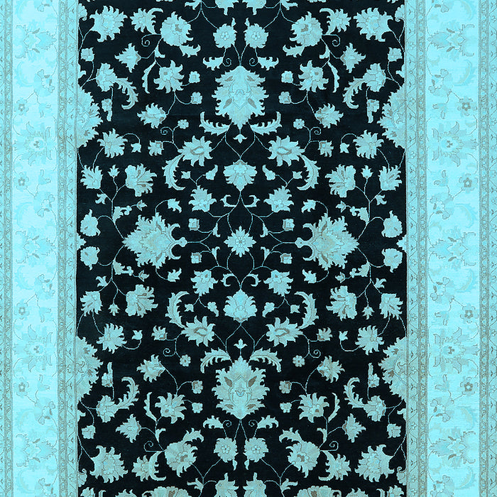 Oriental Light Blue Traditional Rug, urb984lblu