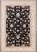 Mid-Century Modern Deep Peach Orange Oriental Rug, urb984