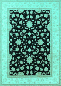 Oriental Turquoise Traditional Rug, urb984turq