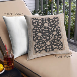 Front View of Mid-Century Modern Urban Square Deep Peach Orange Throw Pillow, 18 inch by 18 inch, pwurb984